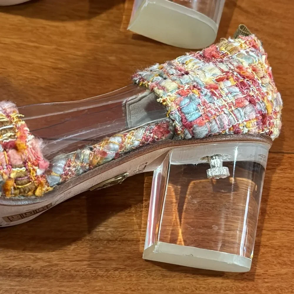 NWOT Ritch Erani NYFC Tweed Tweed‎ Pattern D'Orsay Pumps Women's Size 37